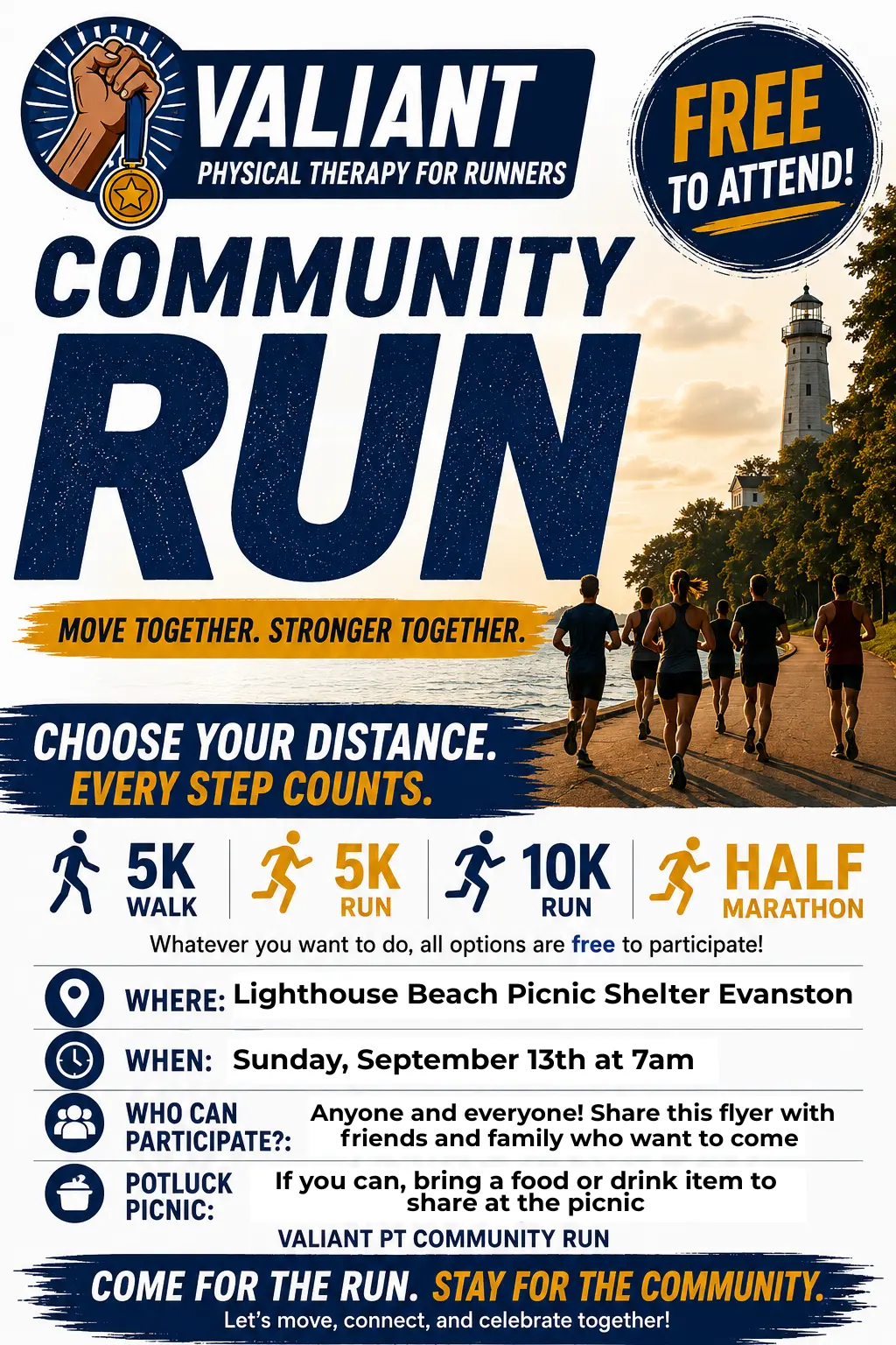 COME JOIN THE FREE VALIANT PT COMMUNITY RUN!